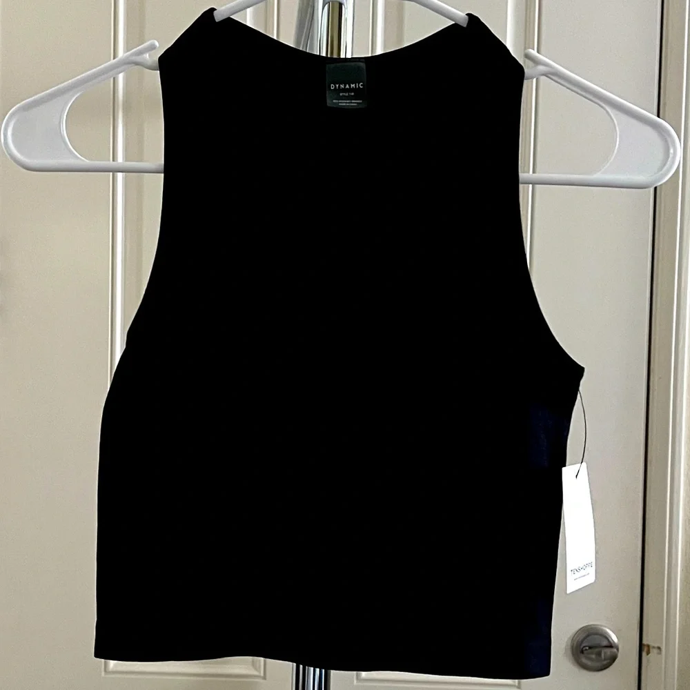 Dynamic Tenshoppe Ribbed Racer Back Crop Top - Picture 1 of 4
